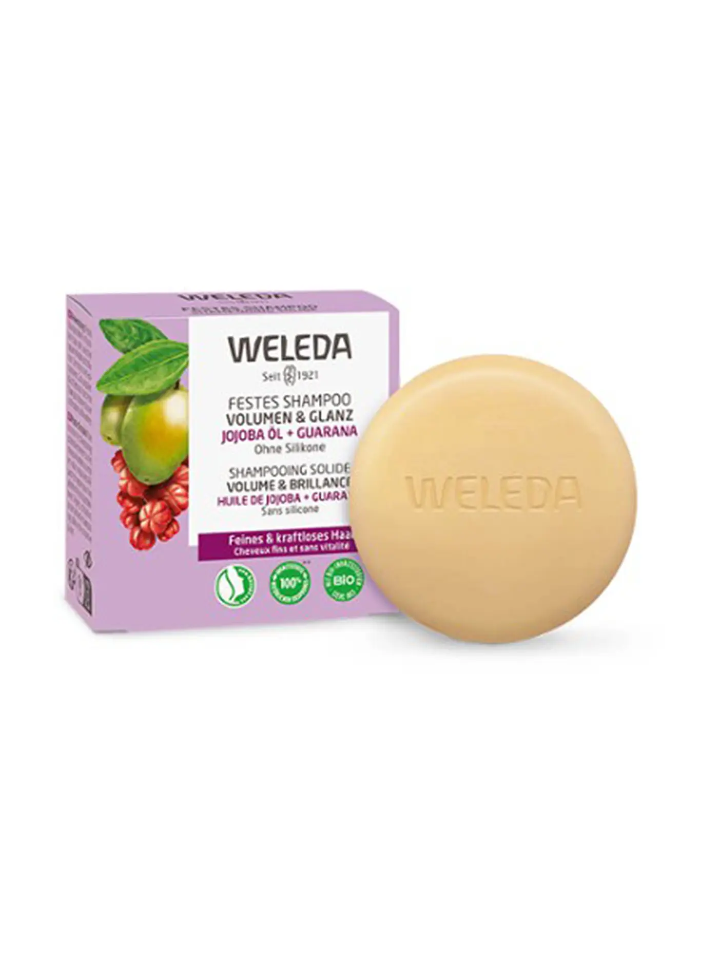WELEDA | Festes Shampoo Volumen und Glanz 50g | 